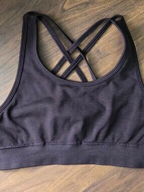 Alphalete Strappy Back Black Sports Bralette - Size Small